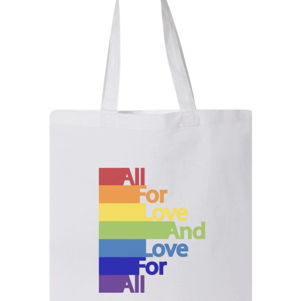 All For Love Love For All Gay Lgbt Colorful Rainbow Bisexual Pride Design